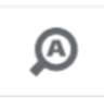 letter a with a magnifying glass is the text magnification icon