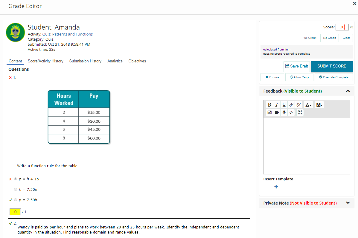 Excuse Activities Pearson Connexus Support