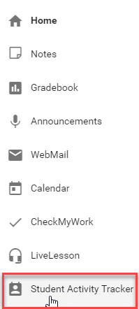 image of the left navigation toolbar