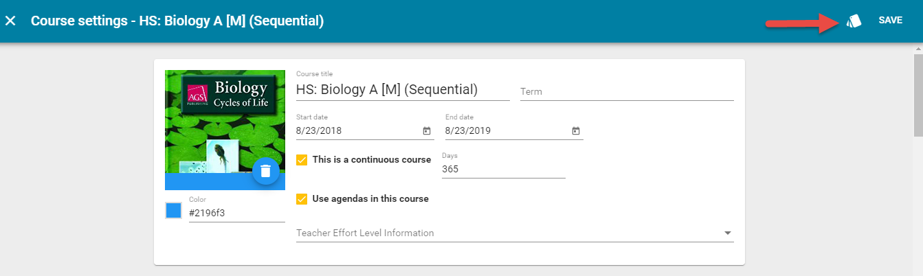 Course template icon