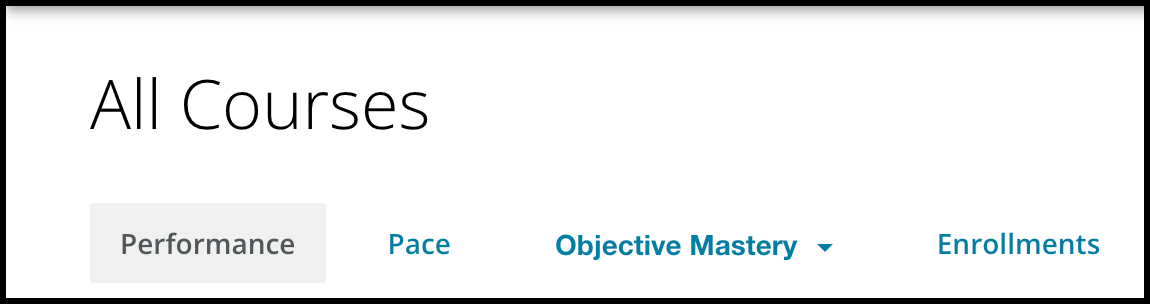 Screenshot of the options available in the Enrollments Tool. 