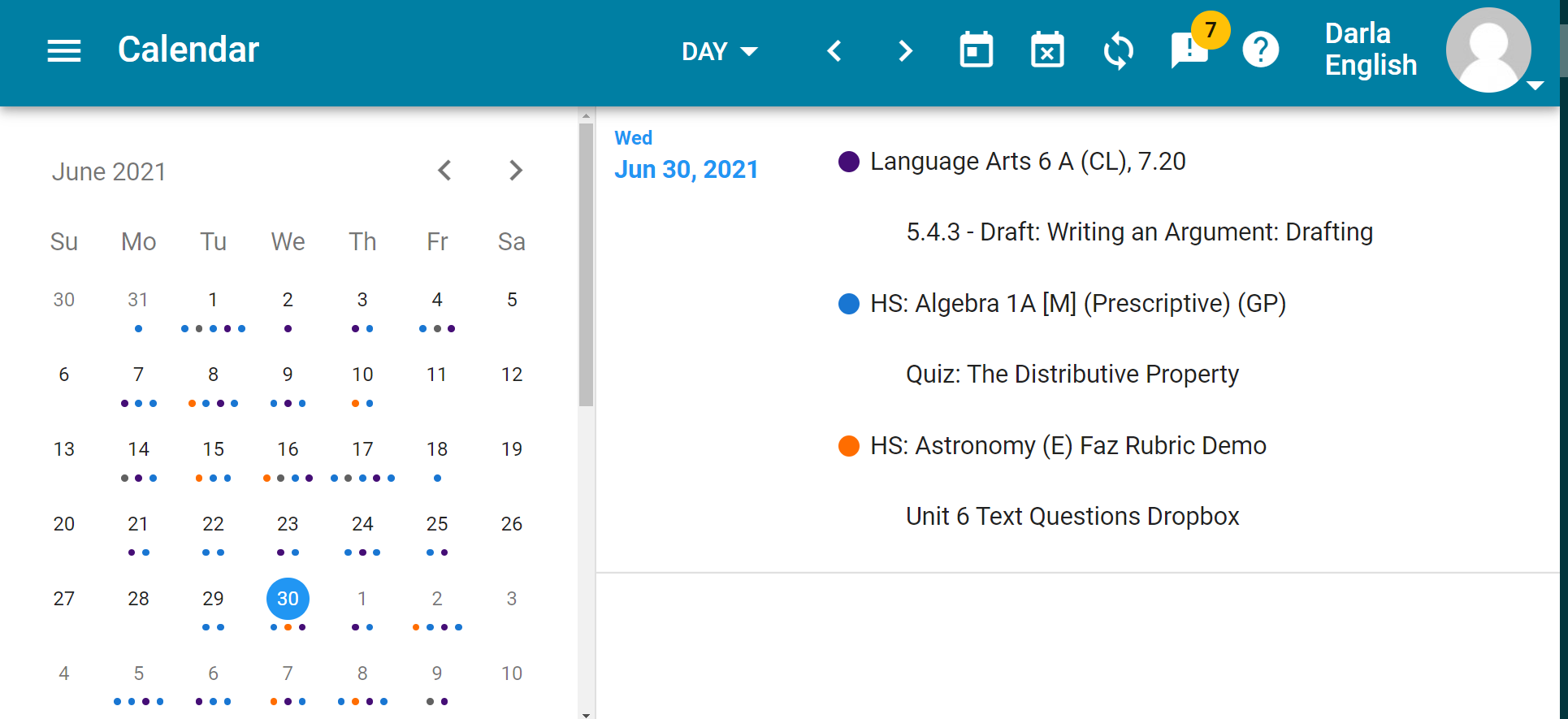 image of the calendar