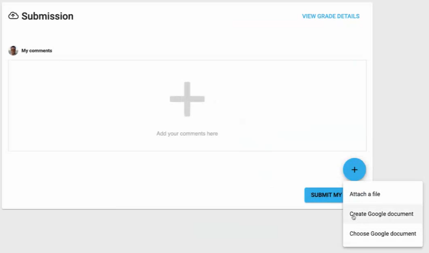 Image of the submission window.
