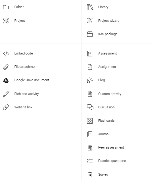 Supported File Types, Assignments, Assessments